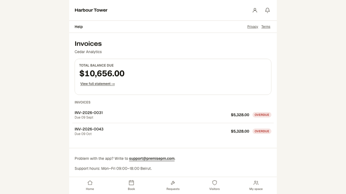 Your invoices